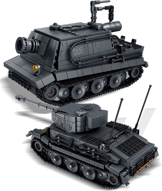 HYMILENARIO Militär Armee Soldaten Weltkrieg Tiger Tank Assault Mörtel Modell Montage Bausteine Set - Bild 1
