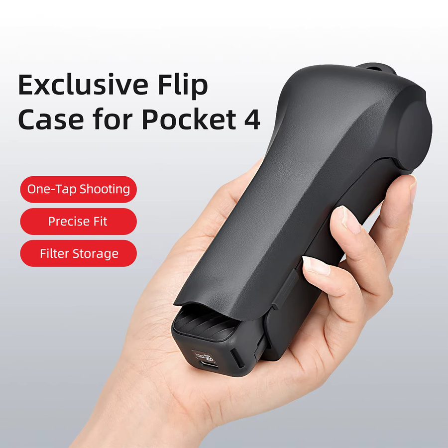 DJI Osmo Pocket 4 Schutzhülle in Schwarz mit Objektiv- und Bildschirmschutz für deine Kamera - Bild 3