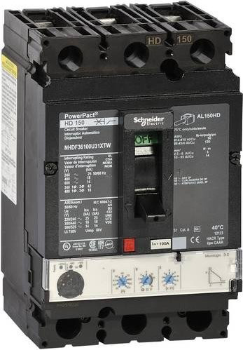 Schneider Electric NHGF36150U31XTW Leistungsschalter Schwarz B/T/H: 10,4 x 8,6 x 16,3 cm - Bild 1