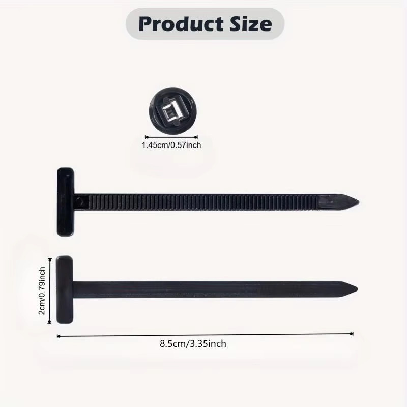 Wiederverwendbare Nylon Kabelbinder aus Kunststoff in Schwarz, 50 Stück - Bild 4
