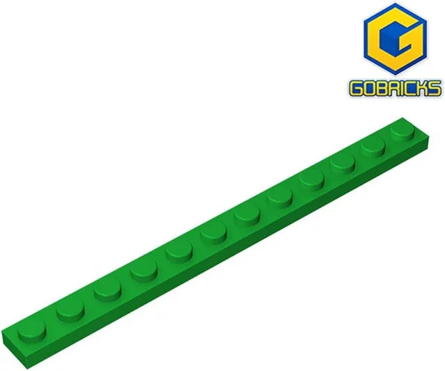 Gobricks GDS-508 Platte 1 x 12, Zubehör, Grün - Bild 1