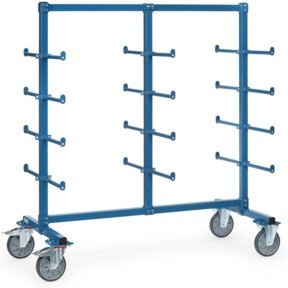 Fetra Tragarmwagen mit Abrollsicherung und PVC in Blau aus Stahl B/T/H: 120,0 x 24,0 cm - Bild 1