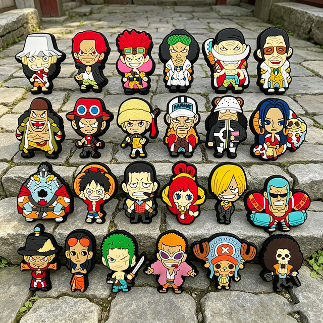 Bandai Schuh-Charms One Piece Luffy Zoro Sanji Figuren Set - Bild 1