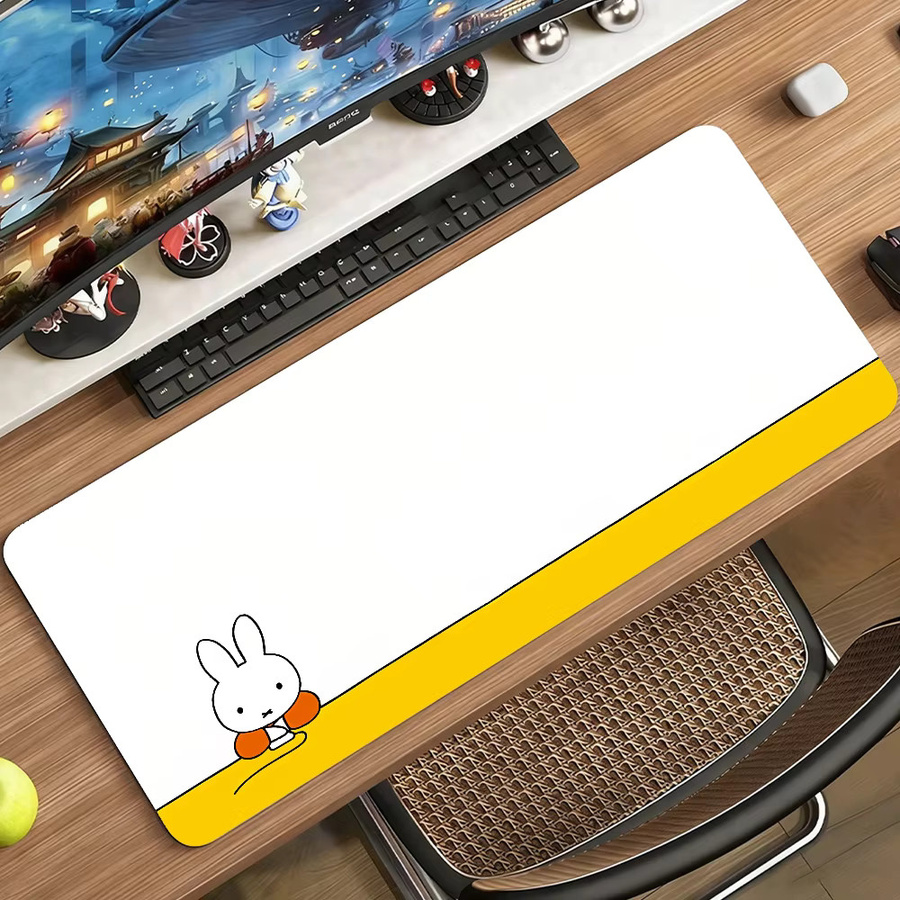 Miffy Mauspad aus Gummi rutschfest für Computer und Laptop als Schreibtischunterlage für Gamer und zur Dekoration - Bild 3