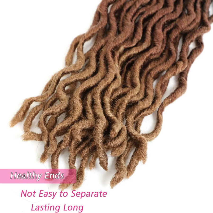 Gypsy Goddess Faux Locs Häkelhaar, 18 Zoll, Curly Twist, Damen - Bild 4