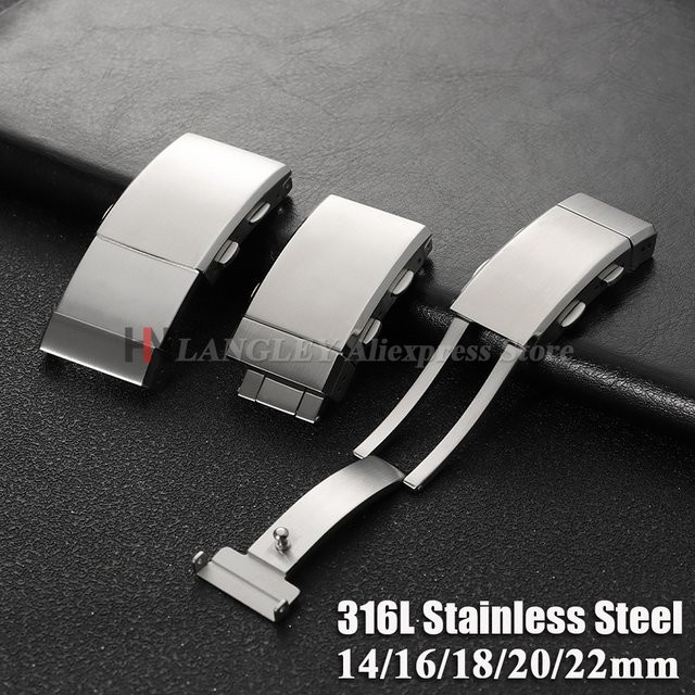 langley Uhrenschnalle Edelstahl, Silber, Unisex - Bild 1