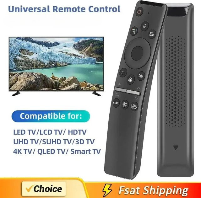 Samsung Ersatz-Sprachfernbedienung BN59-01330A BN59-01329A in Schwarz für LED QLED UHD SUHD 4K 8K Smart-TVs - Bild 1