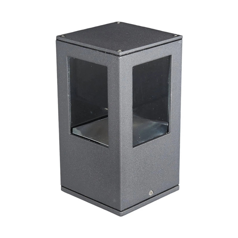 Lucande LED Außenleuchte Nicola 9618008 in Schwarz aus Aluminium mit Temperglas, 1-flammig, IP54 spritzwassergeschützt - Bild 2