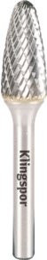 Klingspor HF 100 F Hartmetallfräser mit Kreuzverzahnung in Silber, B: 12,7 mm, H: 25 mm, T: 6 mm - Bild 1