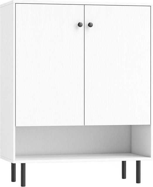 Costway Anrichteschrank Buffetschrank modern in Weiß, B/T/H: 75 x 35 x 95 cm - Bild 1