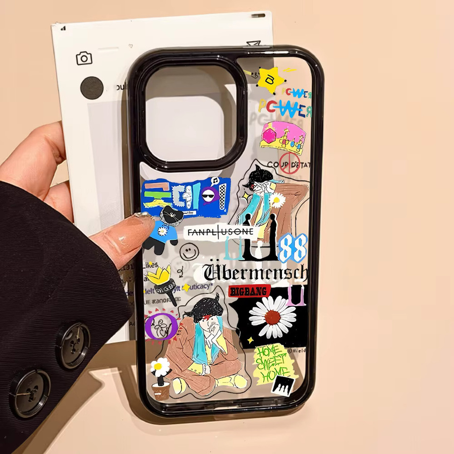 Luxus Acryl Schutzhülle für iPhone 11 12 13 14 15 16 17 Pro Max in Multicolour - Bild 2