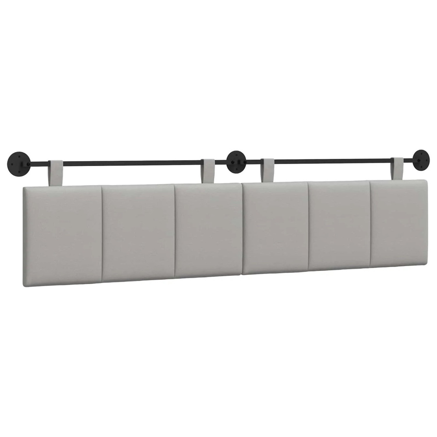 vidaXL Wandmontiertes Polsterpaneel in Wolkengrau mit Stoffbezug, B/H/T: 210 x 55 x 5 cm - Bild 2