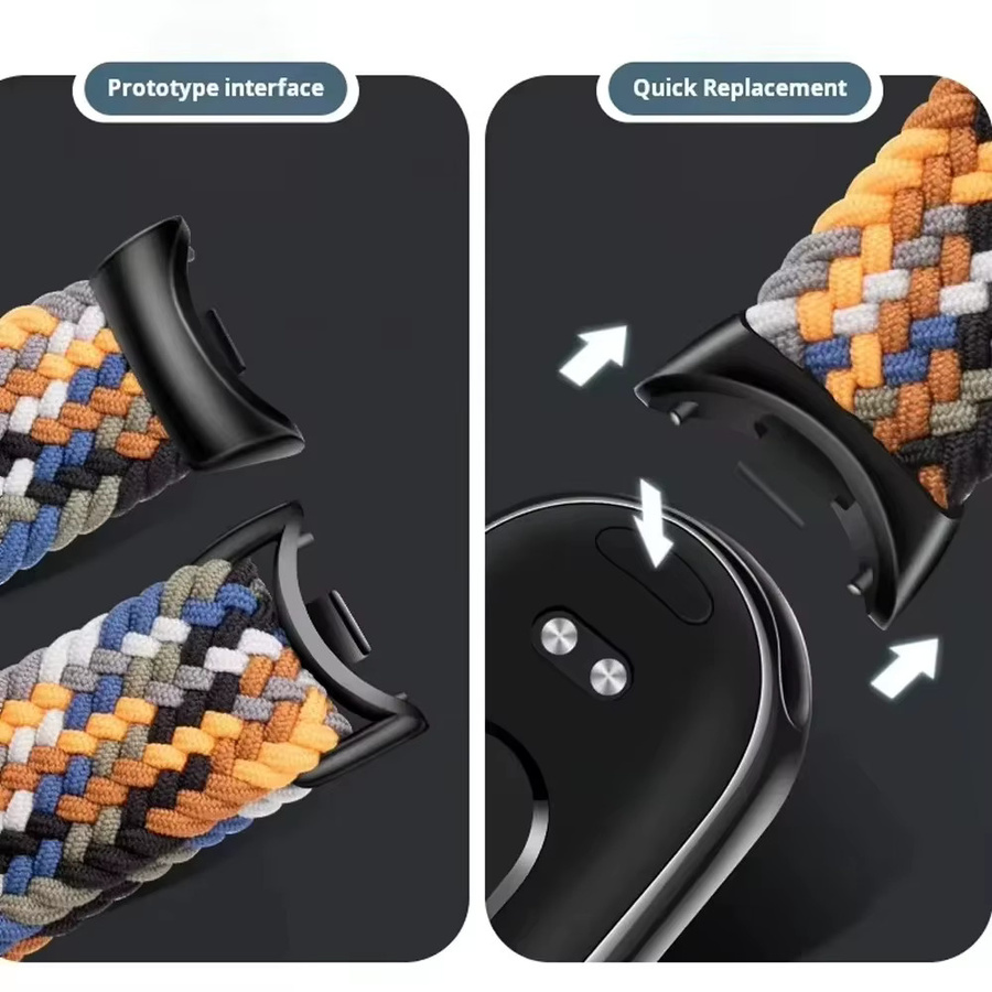 Xiaomi Uhrenarmband Nylon, geflochten, Magnetschnalle, Unisex, Bunt - Bild 5