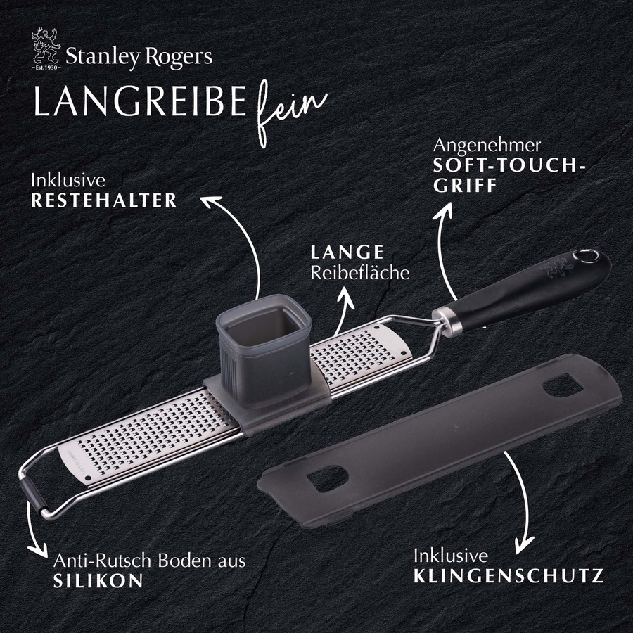 Stanley Rogers Handreibe fein Pride extra lang, 4-teilig, Edelstahl, Silber - Bild 3