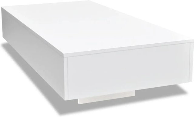 vidaXL Couchtisch modern in Weiß Hochglanz, rechteckig, B/T/H: 55 x 31 x 55 cm - Bild 1
