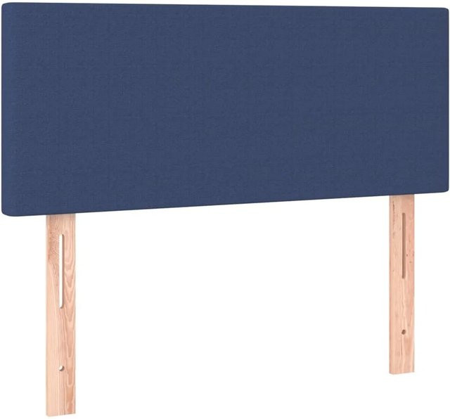vidaXL LED Kopfteil Blau mit USB-Ladeanschluss und RGB-Beleuchtung, Stoff, B/T/H: 80 x 5 x 78-88 cm - Bild 1