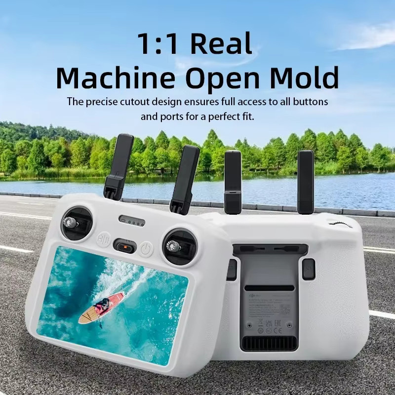 DJI Silikon-Schutzhülle für RC 2 Fernbedienung, kompatibel mit DJI Neo 2, Mini 4 Pro, Mini 5 Pro und Air 3S, Farbe: Grau - Bild 2