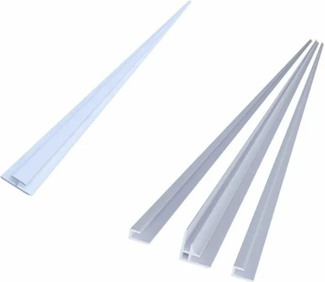 Duschparadies Montagezubehör für Duschrückwand aus Aluminium in Weiß, Höhe: 210 cm - Bild 1
