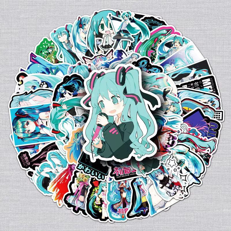 Hatsune Miku Graffiti-Aufkleber aus Papier in Multicolour für deine Notizbücher - Bild 2