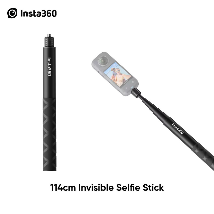 Insta360 Unsichtbarer Selfie-Stick in Schwarz für X4, X3, ONE RS, GO 3S, ONE X2 und ONE R Action-Kameras, Länge: 114 cm - Bild 2