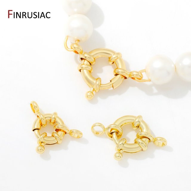 FINRUSIAC Federklammern, 18K vergoldetes Messing, Gold, Unisex - Bild 1