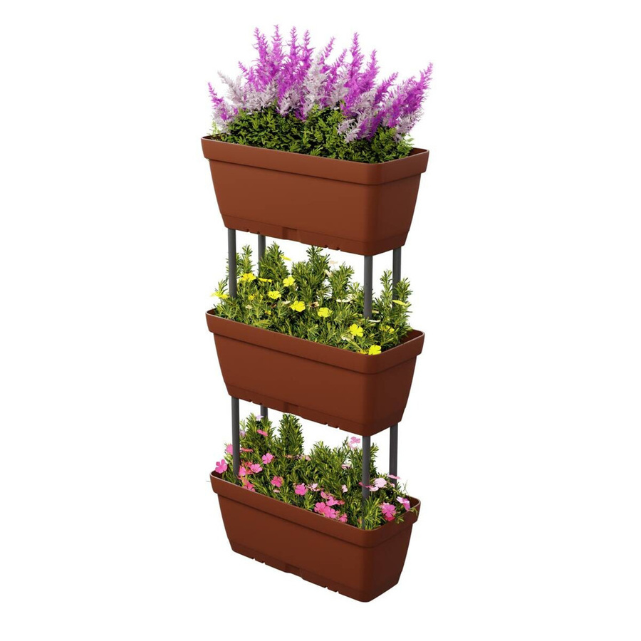 Lolego Veg Pflanzständer aus Polypropylen in Braun, B/H/L: 17 x 32 x 50 cm - Bild 2