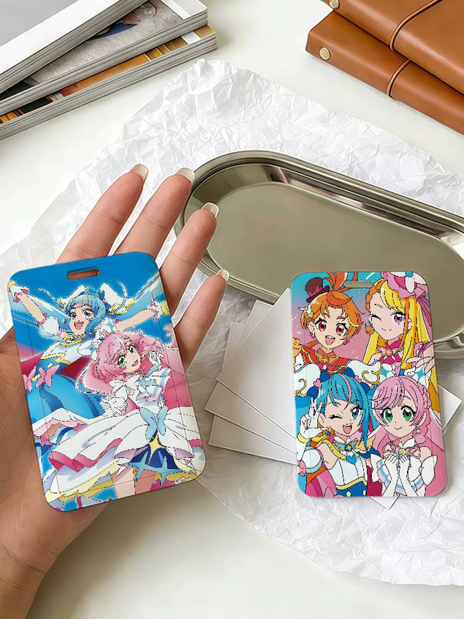 Anime H-Hirogaru Sky Pretty Cure Precure Schiebe-Kartenhalter für ID-Namensschilder und Buskarten in Multicolour aus Kunststoff - Bild 4