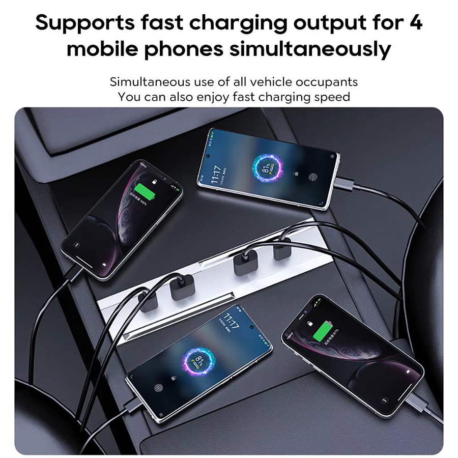 TEKSY USB-Hub Erweiterungsdock mit 65 W Schnelllade-Shunt für Tesla Model 3 Highland 2024 und Model Y 2025 Juniper zur zentralen Steuerung - Bild 2