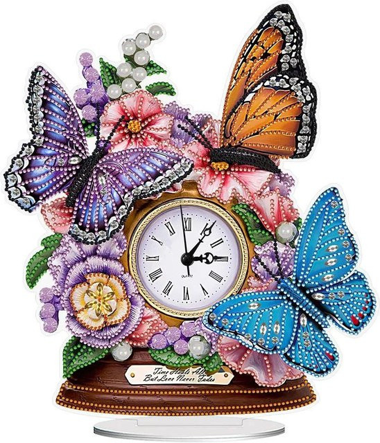 5D Diamantmalerei Set Schmetterling als kreativer Kreuzstich Aufkleber in Mehrfarbig für Wohnzimmer und Schlafzimmer - Bild 1