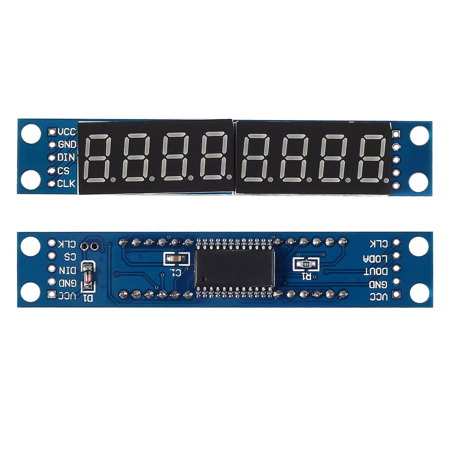 AOKIN 8-stelliges 7-Segment-MAX7219-Digitalsegmentmodul LED-Anzeige in Blau für MCU, Raspberry Pi und ESP - Bild 1