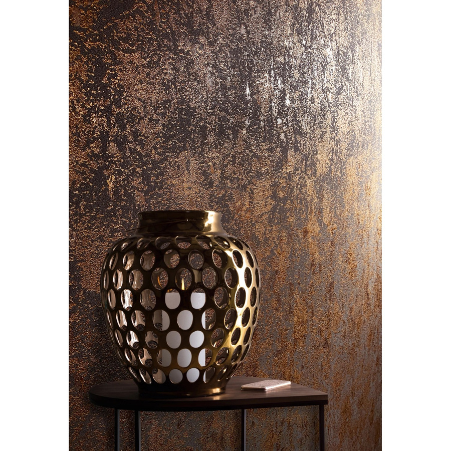 Marburg Vliestapete Avalon Struktur in Kupfer und Gold mit floralem Design und botanischem Muster, FSC-zertifiziert - Bild 2