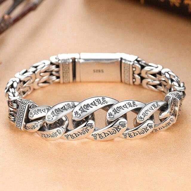 Wucifang Jewelry Armband, Sechs-charakter Mantra, 22cm, Unisex, white - Bild 1