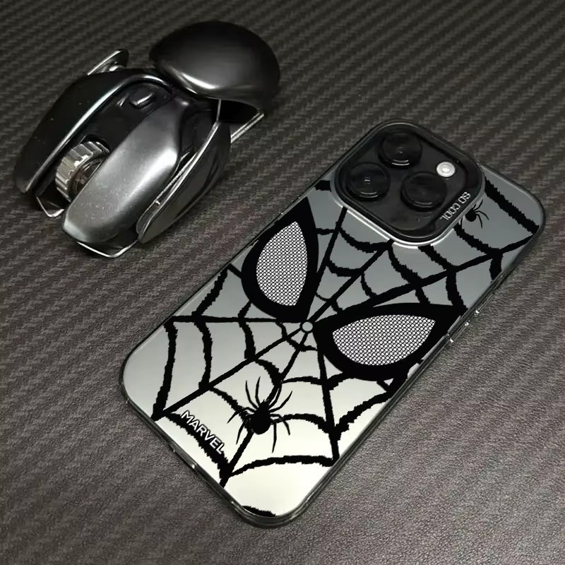 Hasbro Marvel Spider-Man Augen Handyhülle für iPhone 17 17e 16e 16 15 14 13 12 11 mini Pro Max X Air Plus matte sturzsichere Schutzhülle - Bild 1