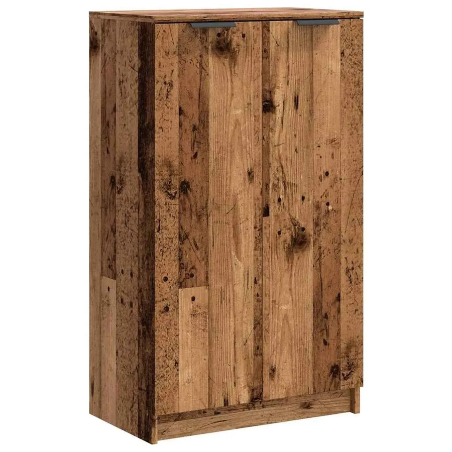 vidaXL Schuhschrank in Altholz-Optik, braun, Wandmontage, B/T/H: 59 x 35 x 100,5 cm - Bild 2