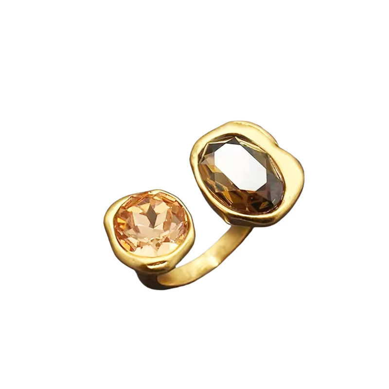 Taoya Ring, Gold, Kristall, Damen, Vintage - Bild 5