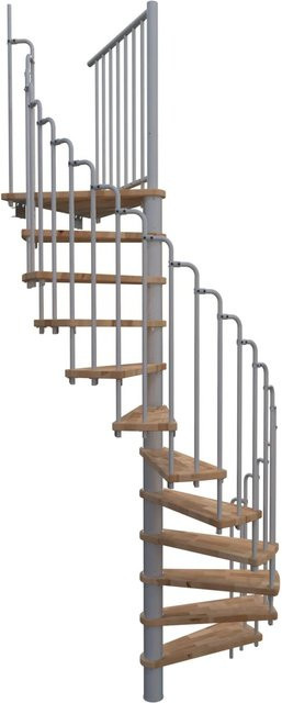 Minka Spindeltreppe Paris Buche-Weiß mit 140 cm Raumhöhe bis 282 cm - Bild 1