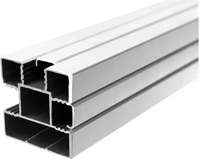 T&J Ecosteck Pfosten aus Aluminium in Silber, B/T/H: 6,8 x 6,8 x 180 cm - Bild 1