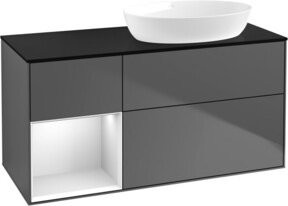 V&B Waschtischunterschrank Finion Wandbeleuchtung in Anthrazit, Breite: 120 cm, Tiefe: 50,1 cm - Bild 1