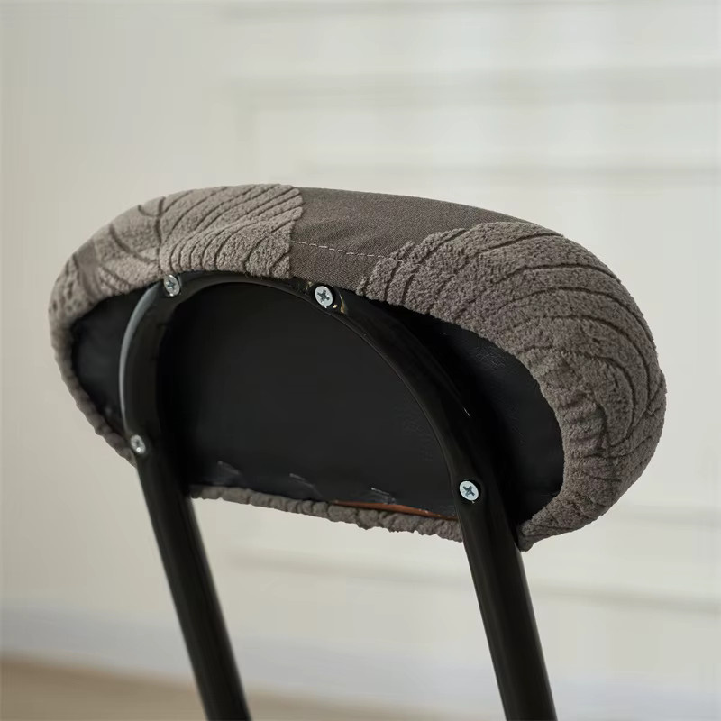 Yupartex Set elastische Stuhlbezüge mit Blattmuster Jacquard für runde Klapphocker - Bild 3