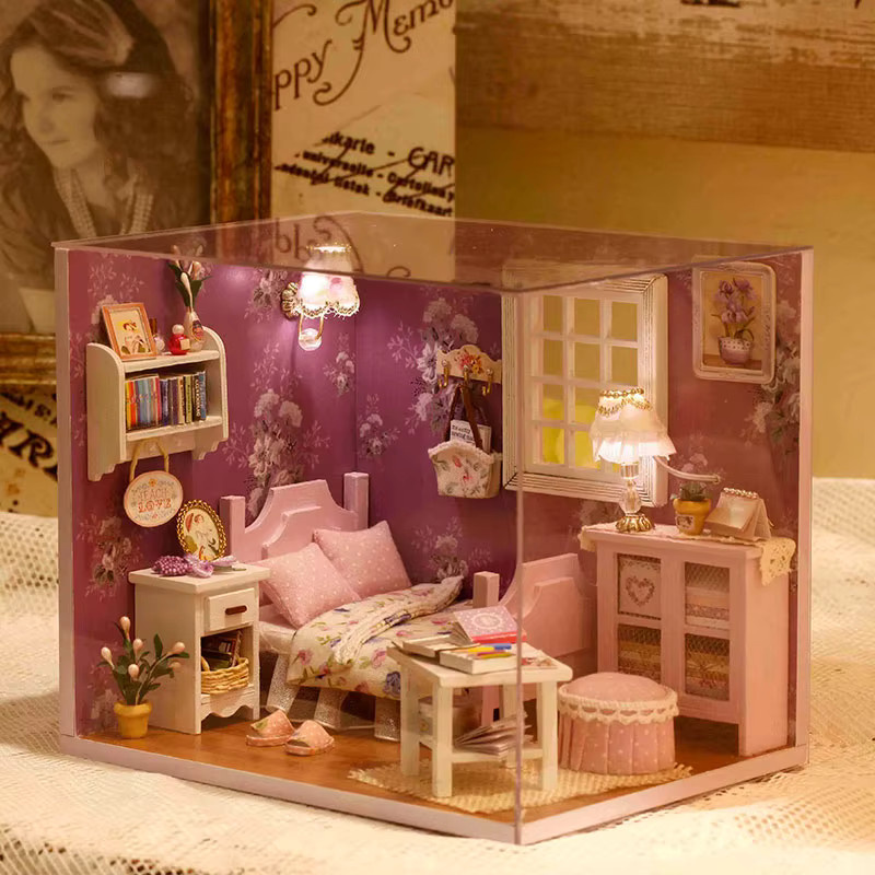 zuuton DIY Miniatur-Puppenhaus-Bausatz, Holz, 3D-Puzzle-Bausatz - Bild 4