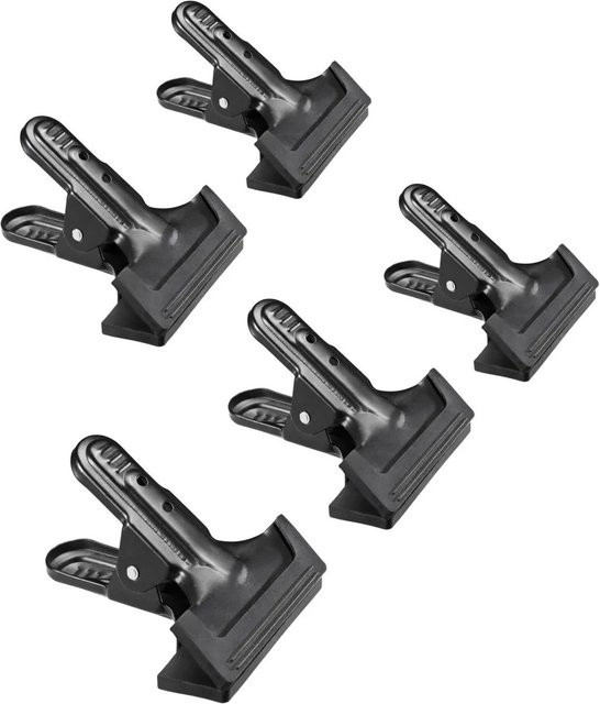 Walimex Studioclip Fotoklemme Set 5 Stück in Schwarz mit 45 mm Federzwinge für Kamera Zubehör - Bild 1