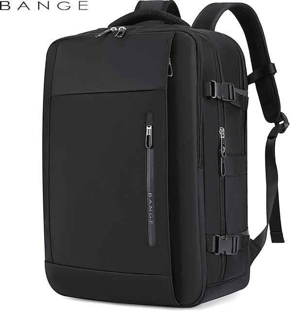 BANGE Wasserfester Herren-Rucksack für 15,6 Zoll Laptops mit USB-C-Anschluss und Trennfach für Nass und Trocken in Schwarz - Bild 1