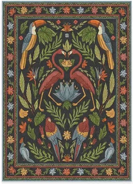 BC-Warm Home Orientalscher Teppich im marokkanisch-türkischen Stil, rutschfeste Fußmatte für Küche, Garten oder Badezimmer, Multicolour, B/T: 60 x 40 cm - Bild 1