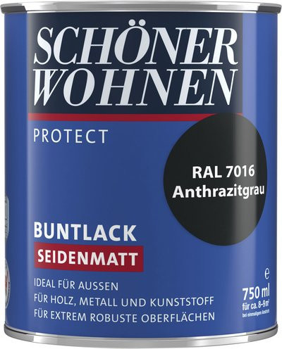 Schöner Wohnen Holzschutzlack Anthrazitgrau seidenmatt 0,75 l - Bild 1