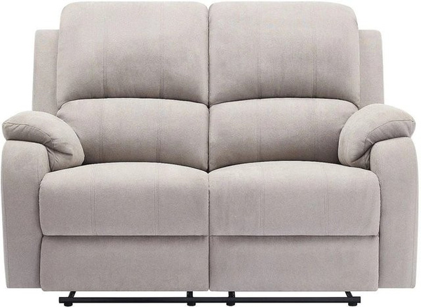 Vente-unique Relaxsofa Brody in Lichtgrau mit Mikrofaser und Armlehnen, Breite: 148 cm