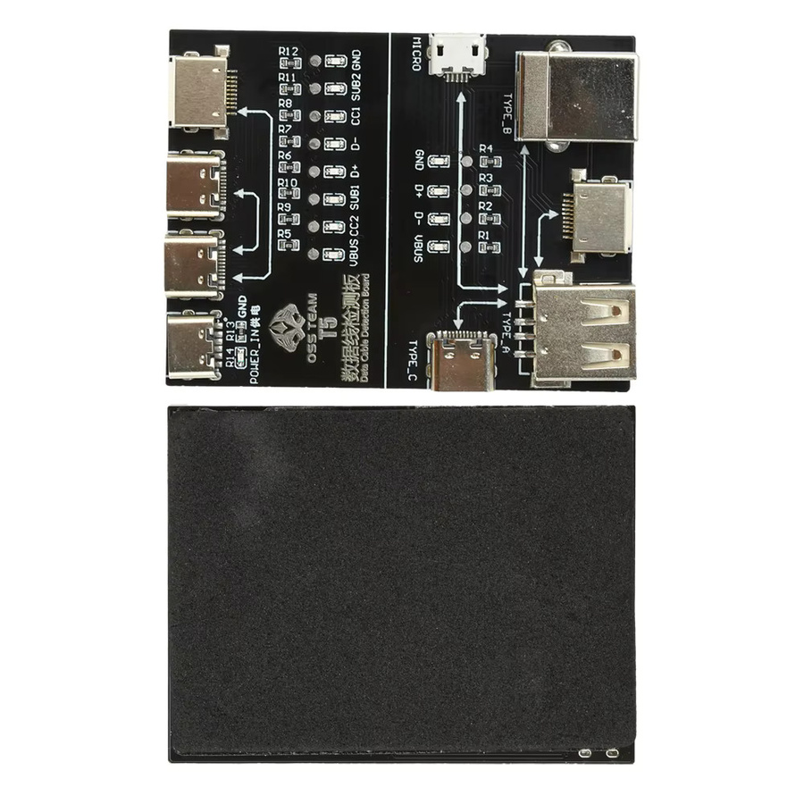T5 USB Kabel Tester Board Multifunktions Interface Test Modul als tragbarer Anomaly Detektor für Typ-C und Micro USB in Schwarz - Bild 3