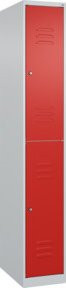 C+P Doppelstock-Spind Classic PLUS mit 1 Abteil, Verkehrsrot, H x B x T: 185 x 30 x 50 cm - Bild 1