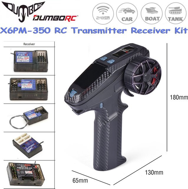 DUMBORC X6PM-350 RC Sender, 4/6CH Gyro Empfänger, 2,4 GHz Kit - Bild 1