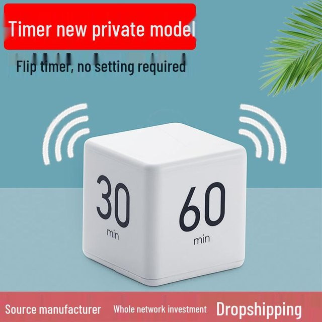 HomeHarmony Wunderwürfel Timer mit Countdown-Erinnerung für dein Zeitmanagement in Rot und Weiß - Bild 1