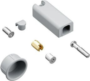 Hettich Zuhaltung WingLine L 9264191 mit 3mm Bodenrücksprung aus Kunststoff in Grau - Bild 1